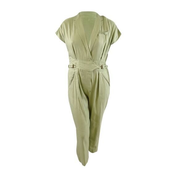 Lauren Ralph Lauren Women's Linen-Blend Jumpsuit (16, Ranch Sage) - Picture 1 of 3